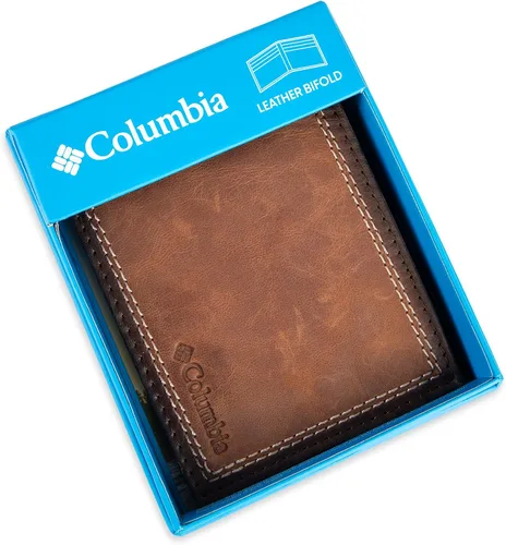 Vista 78 de Columbia Billetera plegable para hombre, múltiples ranuras para tarjetas, ventana de identificación