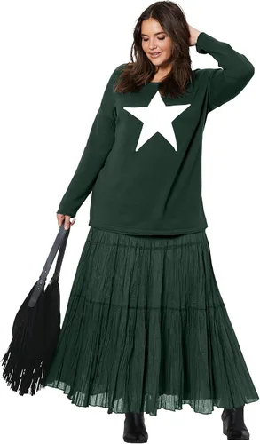 Vista 3 de ellos Suéter con apliques de estrella para mujer, talla grande
