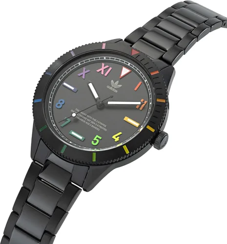 Vista 2 de adidas Reloj de pulsera de acero inoxidable negro modelo AOFH220552I Negro