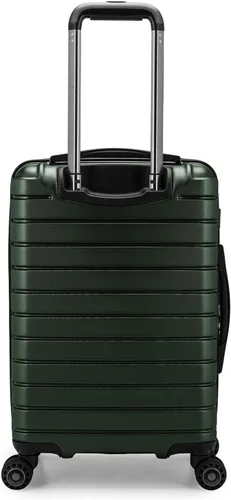 Vista 4 de Traveler's Choice Archer - Maleta de policarbonato de lado duro, Verde, Equipaje de mano, 21 pulg.