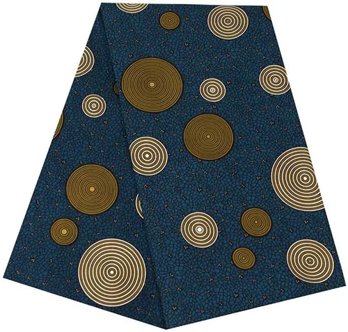 Vista 7 de BintaRealWax Tela Africana Ankara de Poliéster con Impresiones de Cera 6 Yardas de Tela Africana Tradicional para Vestido de Fiesta PL536