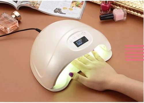 Vista 7 de Lámpara de uñas LED UV de gel, lámpara de uñas, kit de esmalte de uñas de gel para casco con lámpara de uñas de luz UV, secador automático de uñas
