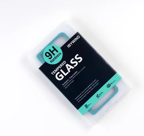 Vista 6 de Ibywind Protector de pantalla para iPhone 13, 2 unidades, vidrio templado de dureza 9H y protector de lente de cámara, con marco de alineación
