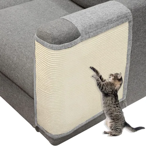 Vista 8 de Protector de sofá para gatos con sisal natural para proteger muebles, sofá, silla, sofá, gato, mascota, regalo