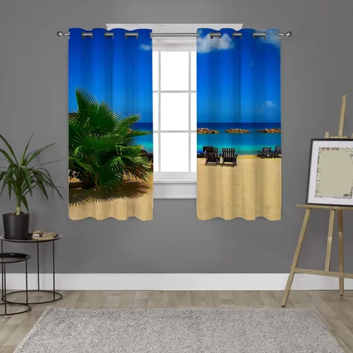 Vista 3 de Cortinas personalizadas con texto de fotos, cortinas opacas personalizadas, 2 paneles, cortinas de oscurecimiento personalizadas con ojales