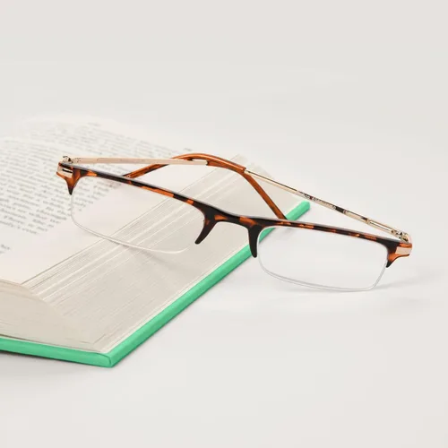 Vista 6 de Readers Readers.com Gafas de lectura: The Bishop, Metal Browline Style para hombres y mujeres