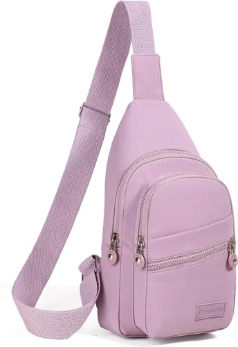 Vista 30 de Banelu Pequeña mochila bandolera bandolera para mujeres y hombres, bolsa de pecho, riñonera cruzada para exteriores, senderismo, viajes, color negro