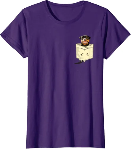 Vista 13 de Rottweiler In A Pocket - Camiseta de entrenamiento de cachorros para amantes de los perros, Negro