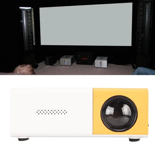 Vista 6 de Mini proyector de bolsillo LCD 1080P 1920x1080 multimedia teatro video proyector de película con AV VGA USB para oficina teléfono hogar TV Box