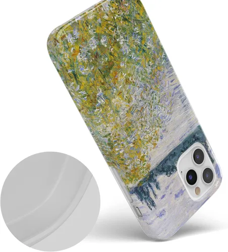 Vista 4 de Casely Funda para iPhone 12 Pro Max Île aux Fleurs The Met Museum Diseño clásico de funda ultra delgada