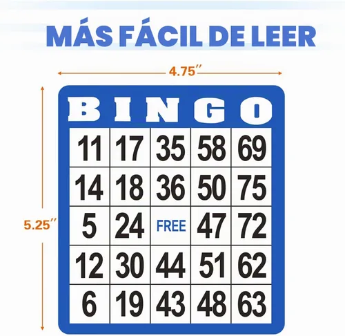 Vista 3 de GSE - Juego de cartas de bingo con números de fácil lectura, juego de 100 hojas de bingo reutilizables Reusable Paper Multi-Color Game Cards for