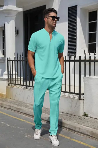 Vista 116 de FZNHQL Conjunto deportivo de moda para hombre, 2 piezas, casual, atlético, para correr, manga corta/larga, conjunto para hombre