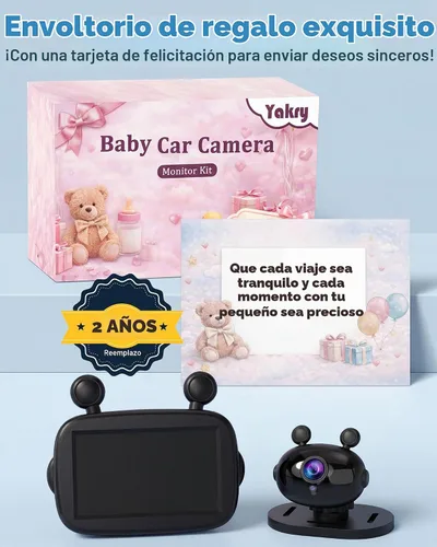 Vista 8 de Cámara de coche de bebé HD 1080P: Fácil de instalar cámara de asiento de coche de gran angular de 150 °
