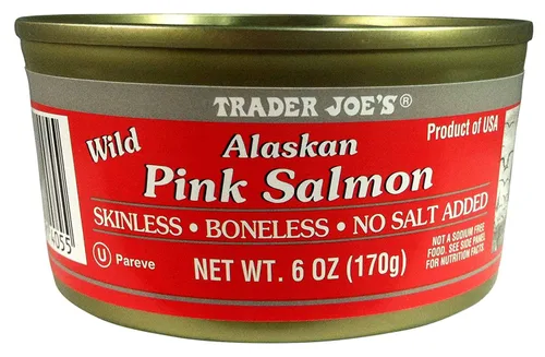 Vista 3 de Trader Joe's Alaskan Wild Pink Salmon lata de 6 onzas, (paquete de 6)