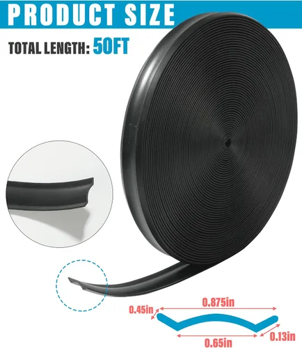 Vista 2 de Zlirfy Moldura de 50 pies para caravana, moldura de remolque resistente, accesorios de automóvil, molduras de vinilo para caravana, moldura