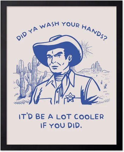 Vista 17 de Poster Master Póster de You've Yeed Your Last Haw, estampado retro de vaquero azul, arte occidental, arte moderno, arte del salvaje oeste, regalo