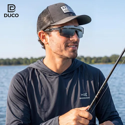 Vista 2 de DUCO Non Polarized Sports Sunglasses UV400 Running Shades DC0032 Impact-resistant Cycling Goggles Non-Slip Baseball Glasses Included Carry Case