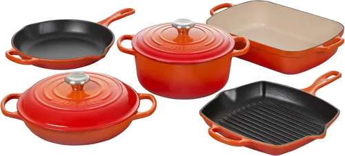 Vista 9 de Le Creuset Juego de utensilios de cocina de hierro fundido esmaltado, 5 piezas, Artichaut