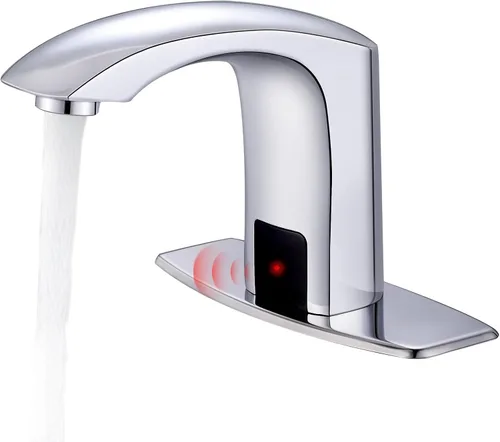 Vista 8 de Llave automática, Plateado, FN0102N Sensor de movimiento de latón activado,Grifos comerciales sin contacto,Ahorro de agua fácil de instalar