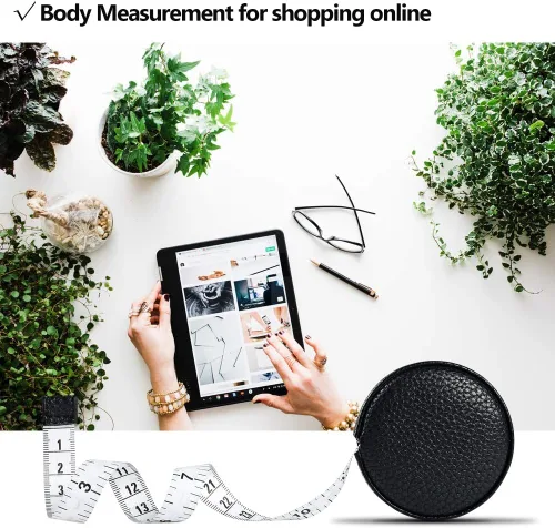 Vista 5 de Cinta métrica de cuerpo de 9.8 ft/120 para tela corporal, cinta métrica para coser tela, sastres, cinta de medidas médicas, tela de costura de doble