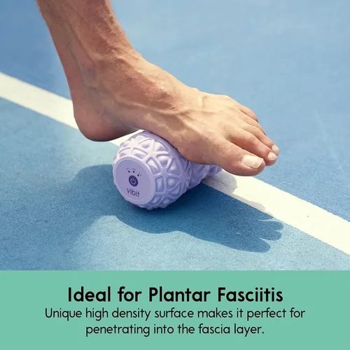 Vista 3 de Vibit - Masajeador vibratorio para fascitis plantar, alivio del dolor y ciática, rodillo de masaje portátil para pies y cuerpo, alivio del dolor
