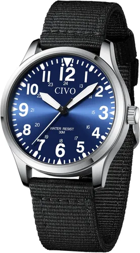 Vista 15 de CIVO Military Watch for Men Waterproof: Analog Mens Watches Classic- Field Wrist Watches for Man