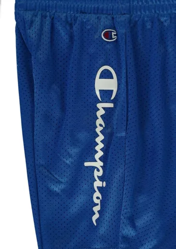 Vista 4 de Champion Pantalones cortos de malla Vertical Script Performance para niño (azul Bozetto)