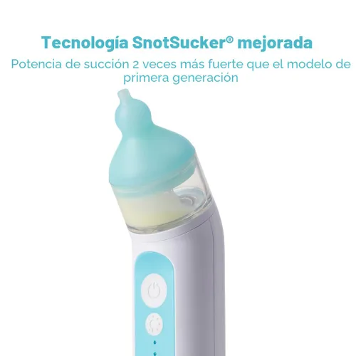Vista 4 de Frida Baby Aspirador Nasal Eléctrico NoseFrida para Bebé, Succionador de Nariz para Bebé y Niño Pequeño, Aspirador Nasal Mejorado para Congestión +