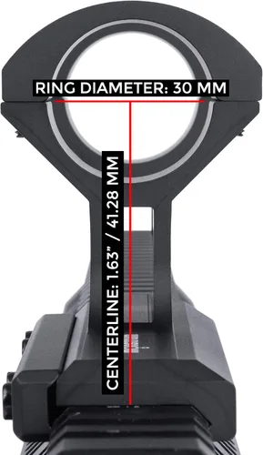 Vista 8 de Monstrum H-Series V2 Montura de Mira Ultraligera con Intervalo Picatinny