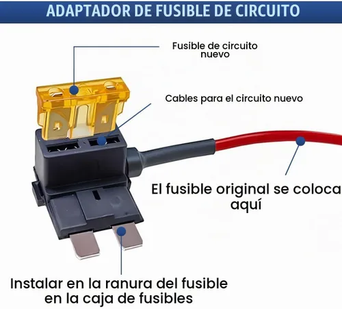Vista 3 de ZIMISI 5PCS 12V Fusible Add-a-Circuit para automóvil (mediano)
