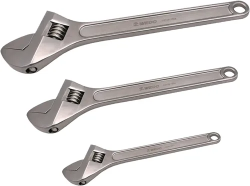 Vista 19 de WEDO Adjustable Wrench 4",Max Jaw Opening 13mm,Stainless Steel Professional Spanner,Precision Jaws,Corrosion Resistant,Rust Proof,High