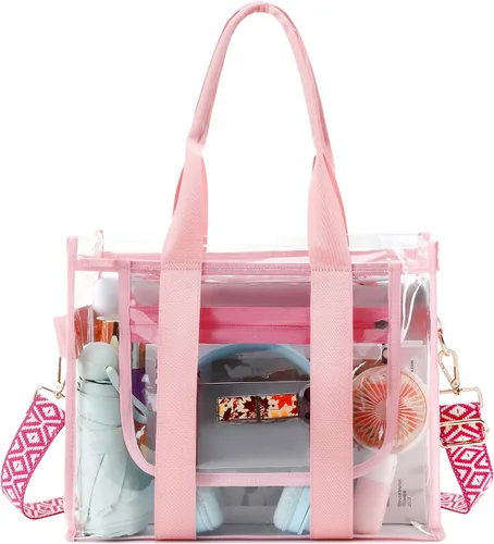 Vista 14 de getgto Bolsas Transparentes para Mujer Bolso de Mano, Bolso Cruzado, Bolso Transparente Aprobado para Estadios para Eventos Deportivos, Concierto