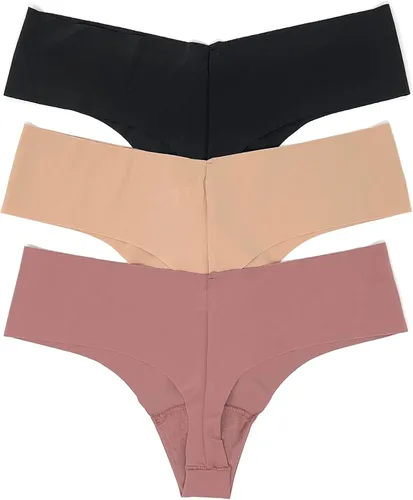 Vista 2 de Victoria's Secret No Show Tanga Panty Set de 3