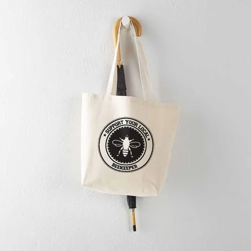 Vista 5 de CafePress Honey Bees Tote Bag Natural Canvas Tote Bag, Bolso de compras de tela