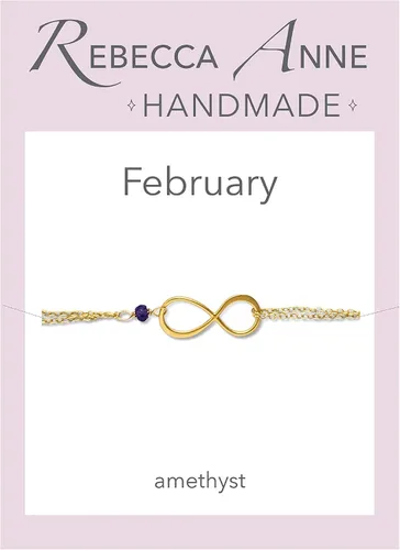 Vista 146 de Pulsera con dije de infinito con piedra natal, joyería hecha a mano, regalo para ella