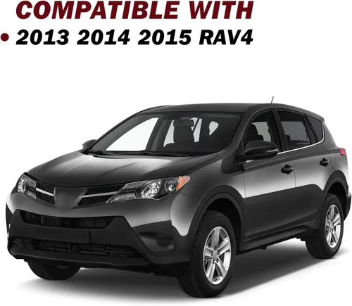 Vista 4 de JSBOYAT Conjunto de faros halógenos compatible con Toyota Rav4 2013, 2014, 2015, carcasa negra con reflector ámbar (bombillas incluidas)