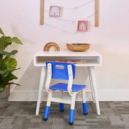 Vista 9 de ECR4Kids Silla ajustable para aula, asientos flexibles, color azul, paquete de 2