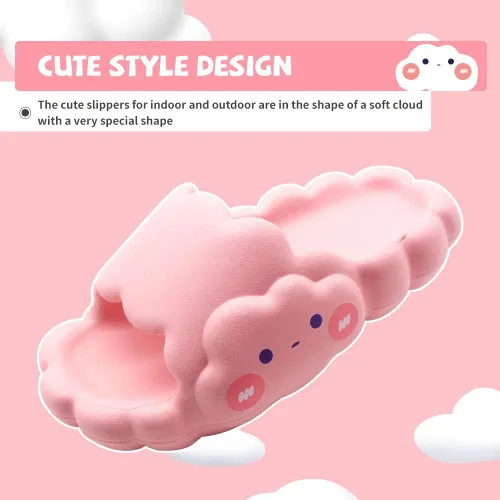 Vista 2 de Sandalias y pantuflas de EVA Cloud para mujeres y hombres, para interiores y exteriores, plataforma gruesa de verano, playa, antideslizante