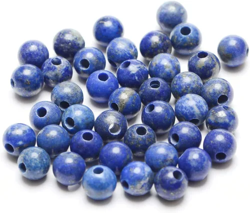 Vista 12 de AD Beads Cuentas de gema natural de 8 mm redondas sueltas con gran agujero de 2,5 mm, 40 piezas (turquesa africana)