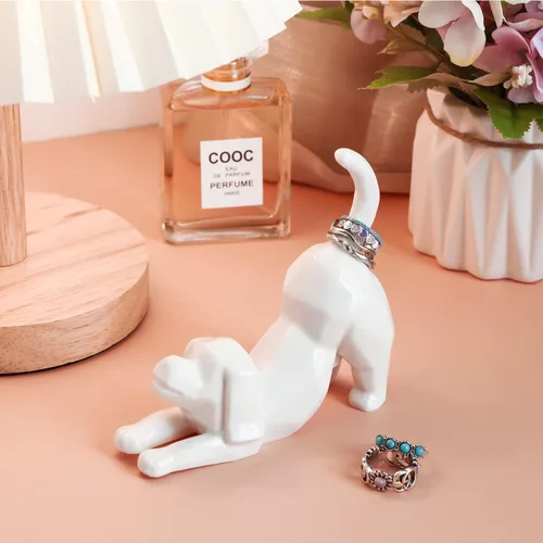 Vista 3 de PUDDING CABIN Regalo para mamá de perro para mujer, soporte para anillo de boda, regalo para perro para mujereshombres, cumpleaños, Navidad, San