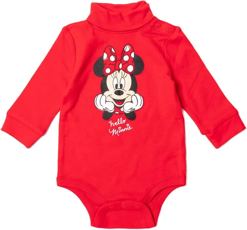Vista 2 de Disney Minnie Mouse - Paquete de 2 mamelucos de manga larga con cuello alto y cuello alto