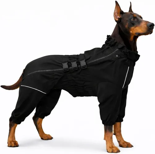 Vista 13 de Lovelonglong - Chaqueta impermeable para perros, ligera, impermeable, reflectante, resistente al viento, a prueba de nieve, para perros pequeños