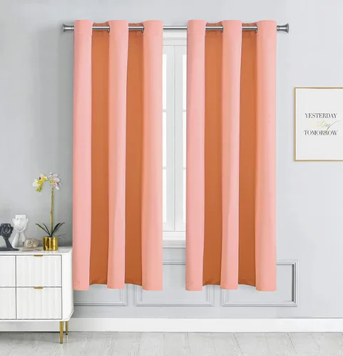 Vista 33 de WPM - Cortinas opacas de triple tejido, para oscurecer la habitación, 2 paneles para sala de estar, color beige, con aislamiento térmico y ojales