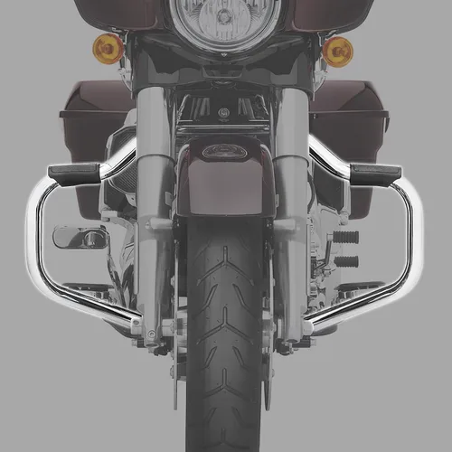 Vista 5 de Green-L Barra de choque de protección de motor de carretera cromada para Harley Touring Road King Street Electra Glide 2009-2024 Cromado