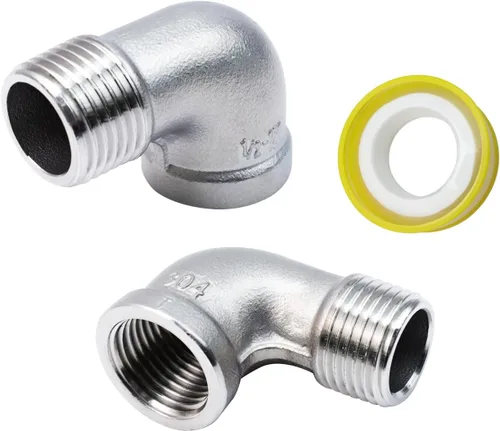 Vista 8 de 1 PIEZA Accesorios de Codo de 45 Grados, Tubo Macho NPT de 1" a 1" NPT Hembra 304 Accesorio de Tubería de Acero Inoxidable, Acoplador Conector
