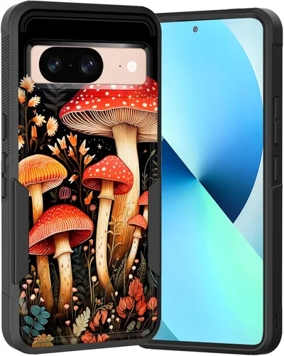 Vista 21 de Funda para Pixel 6A, Híbrida de Doble Capa de Servicio Pesado Resistente a Prueba de Golpes PC Duro + Funda Protectora de Silicona Suave para Google