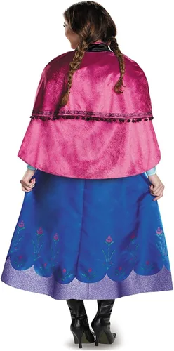 Vista 2 de TYCDZ Disfraz de Halloween para adulta, disfraz de princesa Anna Frozen blanco como la nieve