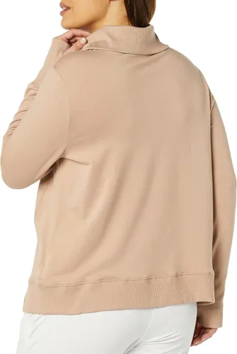 Vista 4 de Tienda Essentials Sudadera Studio Terry de manga larga con cuello embudo para mujer