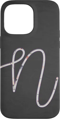 Vista 21 de Carcasa para iPhone 16 con monograma de letra N de plata clara