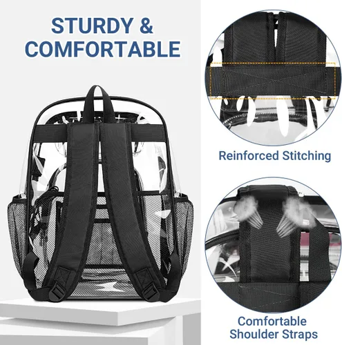 Vista 4 de hk Mochila, Negro -, Mochila transparente